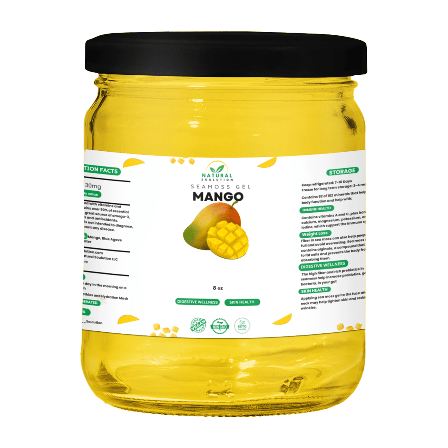 Mango Sea Moss Gel 8 oz - NaturalSoulution