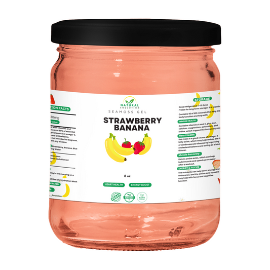 Strawberry Banana Sea Moss Gel 8 oz