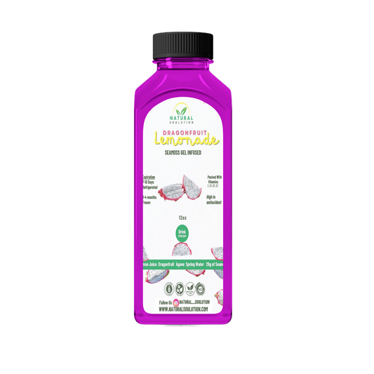 Dragonfruit Sea Moss Gel lemonade 12 oz