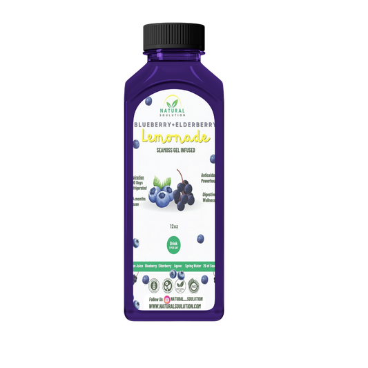 Blueberry+Elderberry Sea Moss Gel lemonade 12 oz