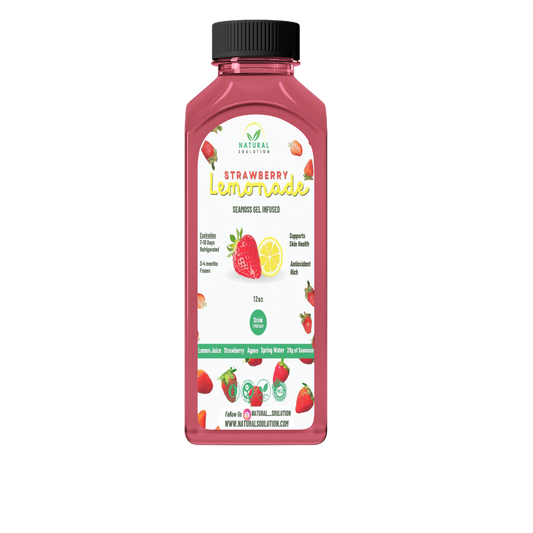 Strawberry Sea Moss Gel lemonade 12 oz